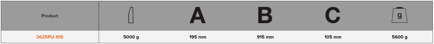 BAHCO 3625PU-105 Dead Blow Sledge Hammer with Anti- Sliding 105mm - Premium Dead Blow Sledge Hammer from BAHCO - Shop now at Yew Aik.