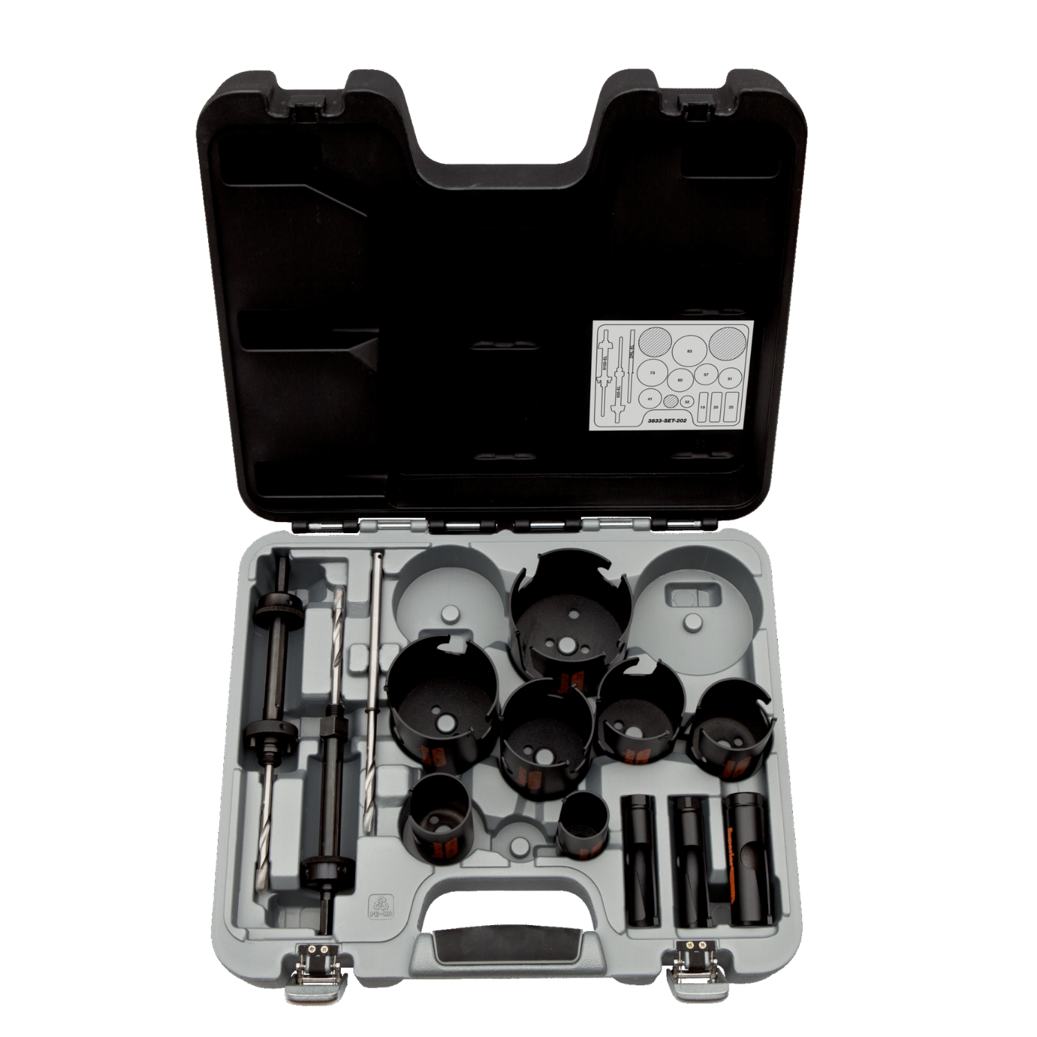 BAHCO 3833-SET-202 SuperiorTM Construction Holesaw Set 14 pcs - Premium Construction Holesaw Set from BAHCO - Shop now at Yew Aik.