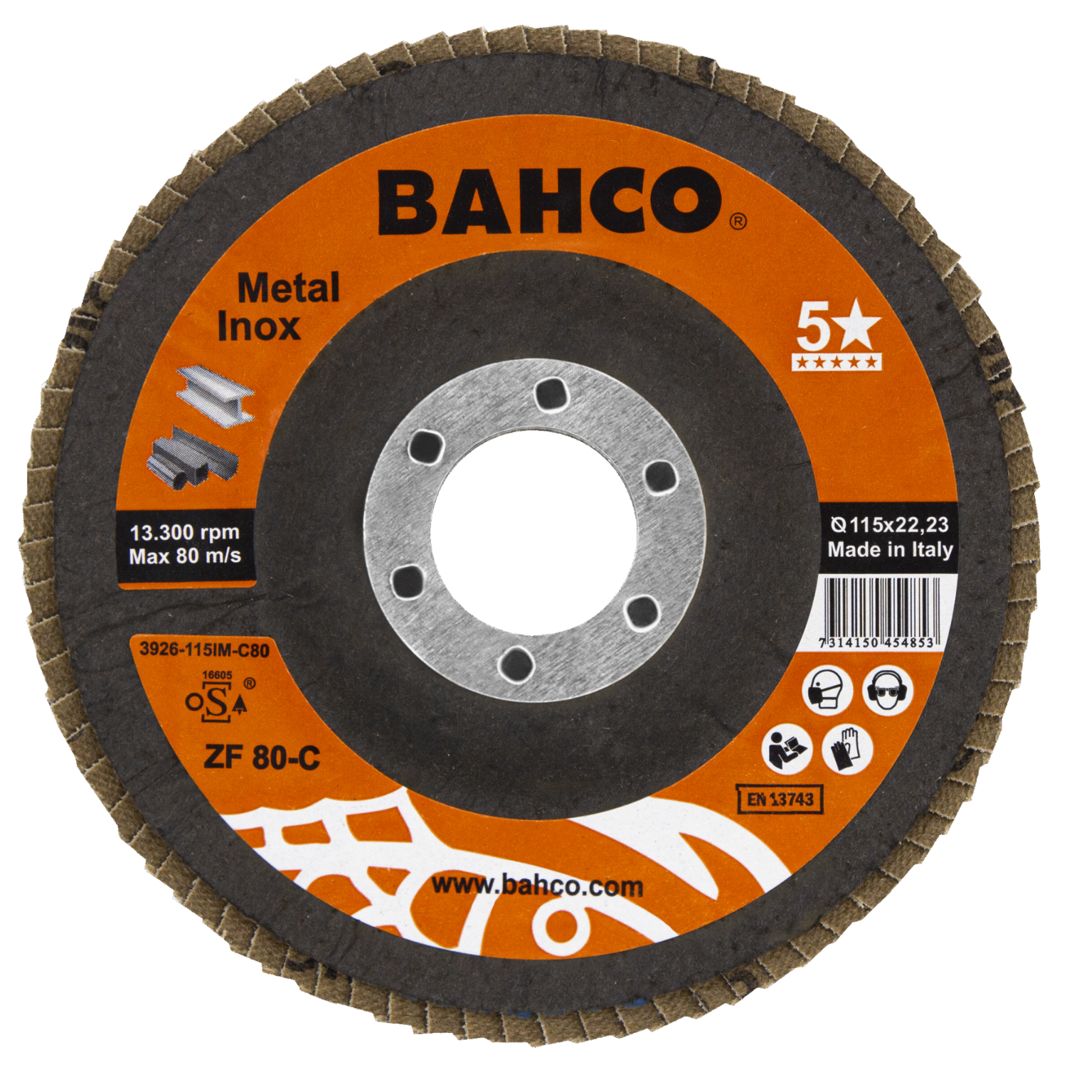 BAHCO 392-FLAP_C Abrasive Conical Flap Grinding Disc For Inox - Premium Grinding Disc from BAHCO - Shop now at Yew Aik.
