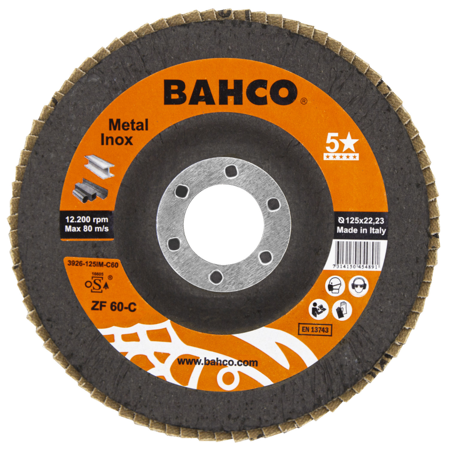 BAHCO 392-FLAP_C Abrasive Conical Flap Grinding Disc For Inox - Premium Grinding Disc from BAHCO - Shop now at Yew Aik.