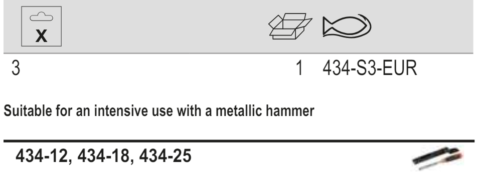 BAHCO 434-S3-EUR ERGO Splitproof Chisel Set - 3 Pcs/Cardboard Box - Premium Chisel Set from BAHCO - Shop now at Yew Aik.