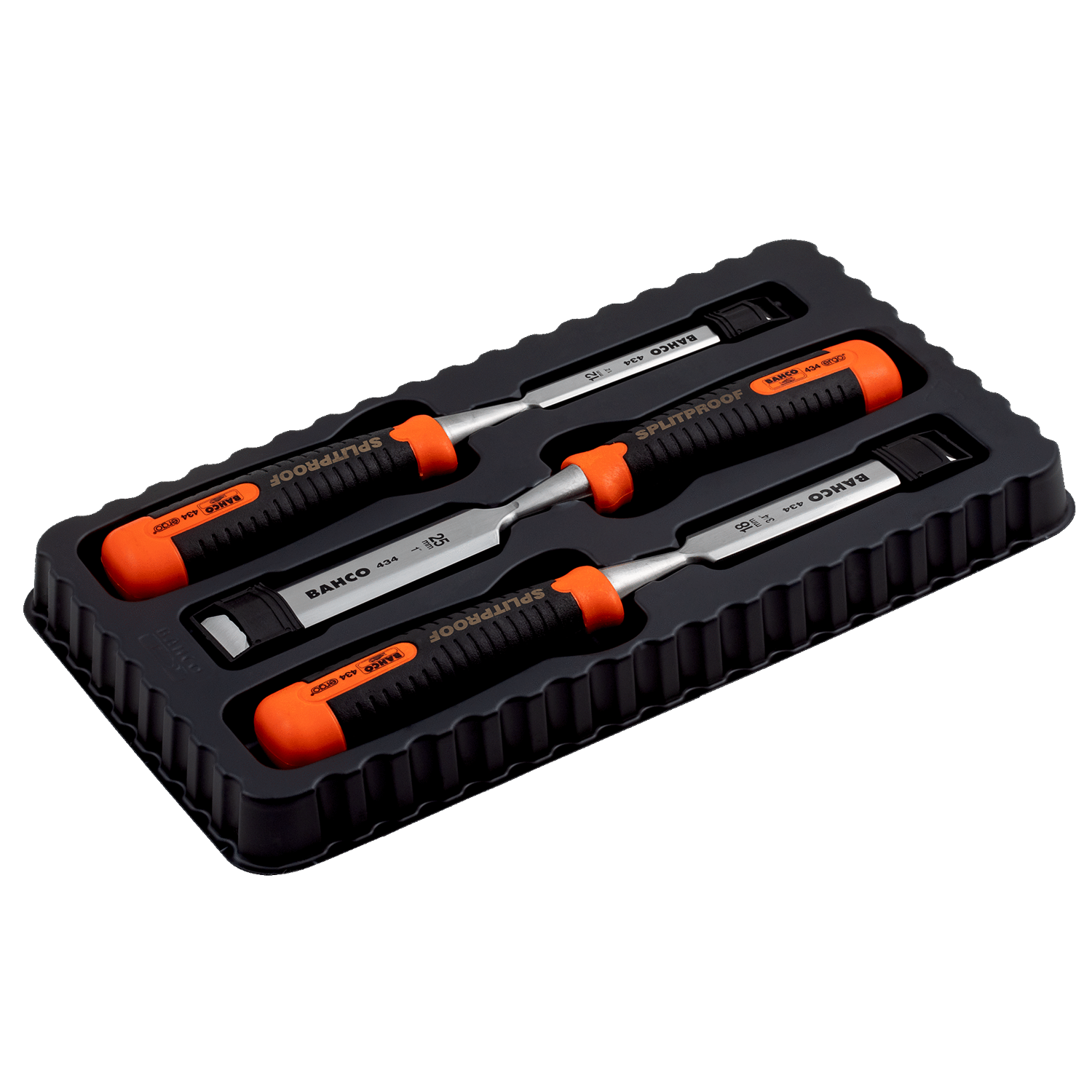 BAHCO 434-S3-EUR ERGO Splitproof Chisel Set - 3 Pcs/Cardboard Box - Premium Chisel Set from BAHCO - Shop now at Yew Aik.