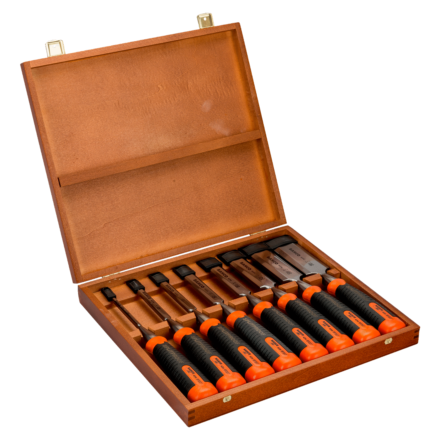 BAHCO 434-S8-EUR ERGO Splitproof Chisel Set - 8 Pcs/Wooden Box - Premium Chisel Set from BAHCO - Shop now at Yew Aik.