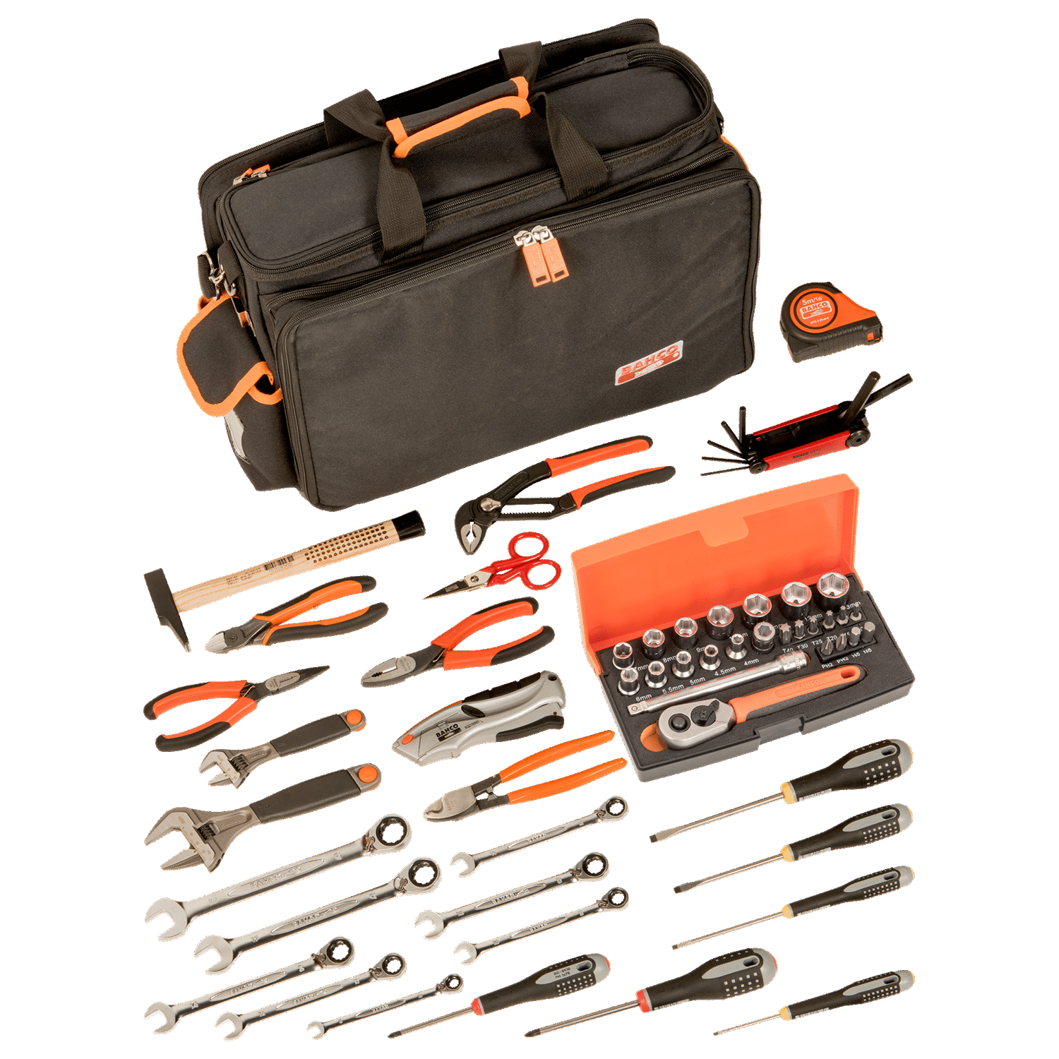 BAHCO 4750FB4-18TS001 Fabric Tool Bag Service Engineer's Toolkit - Premium Engineer's Toolkit from BAHCO - Shop now at Yew Aik.