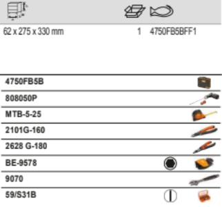 BAHCO 4750FB5BFF1 Fabric tool folder with foam, 51 pcs - Premium Fabric tool folder from BAHCO - Shop now at Yew Aik.