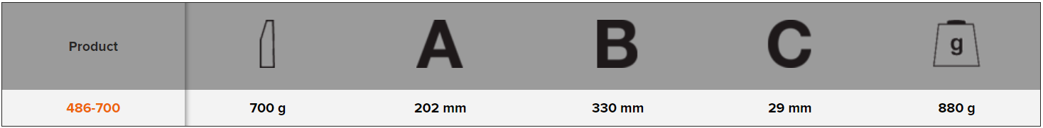 BAHCO 486-700 Spanish Type Bricklayer Hammer with Hickory Handle - Premium Bricklayer Hammer from BAHCO - Shop now at Yew Aik.