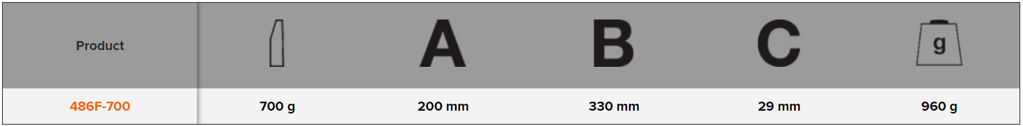 BAHCO 486F Spanish Type Bricklayer Hammer with Fibreglass Handle - Premium Bricklayer Hammer from BAHCO - Shop now at Yew Aik.