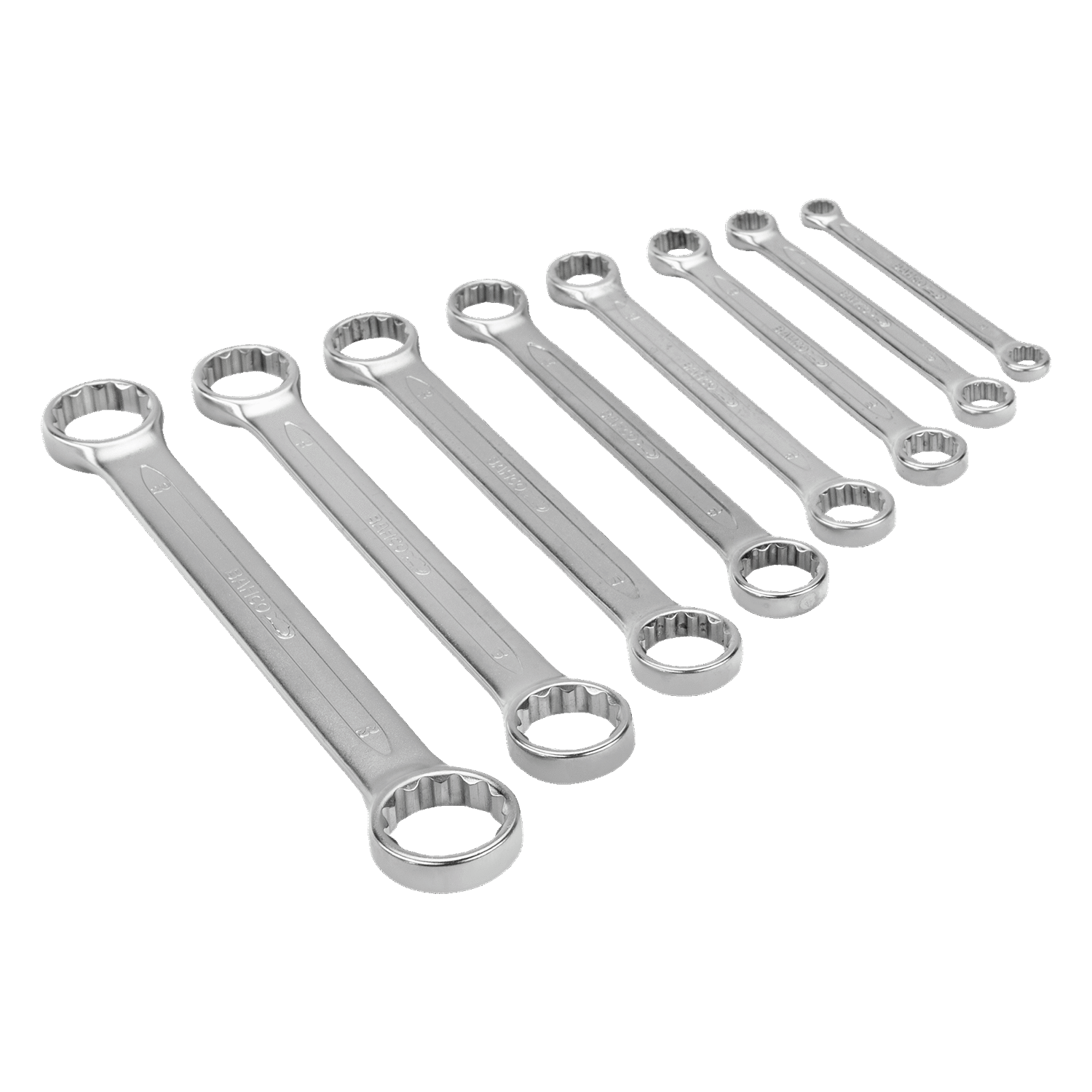 BAHCO 4M/8 Metric Flat Double Ring Ended Wrench Set Cardboard Box - Premium Flat Double Ring Ended Wrench Set from BAHCO - Shop now at Yew Aik.