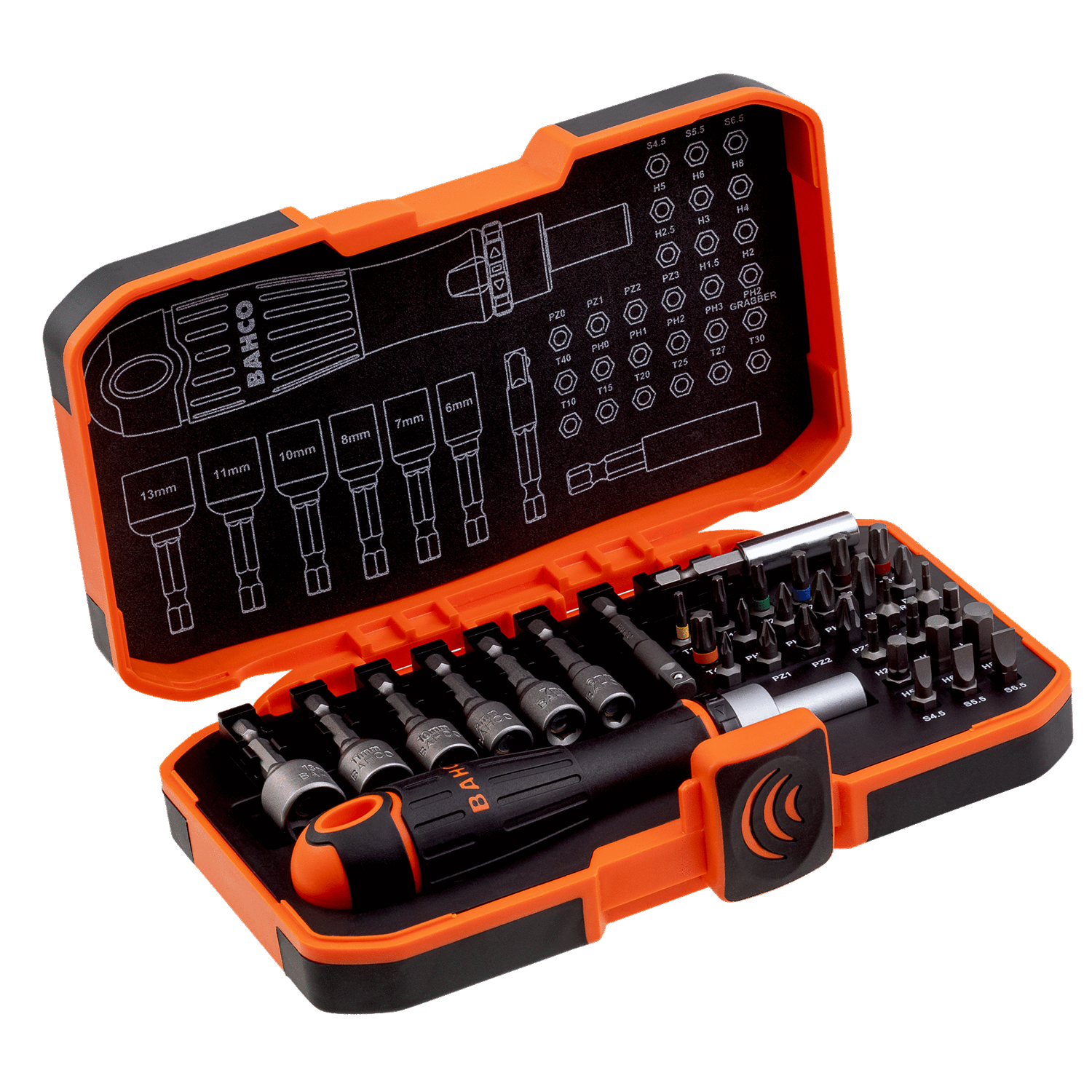 BAHCO 59/S36BCR 1/4” Heavy-Duty Screwdriver Bit Set - 36 pcs - Premium Screwdriver Bit Set from BAHCO - Shop now at Yew Aik.
