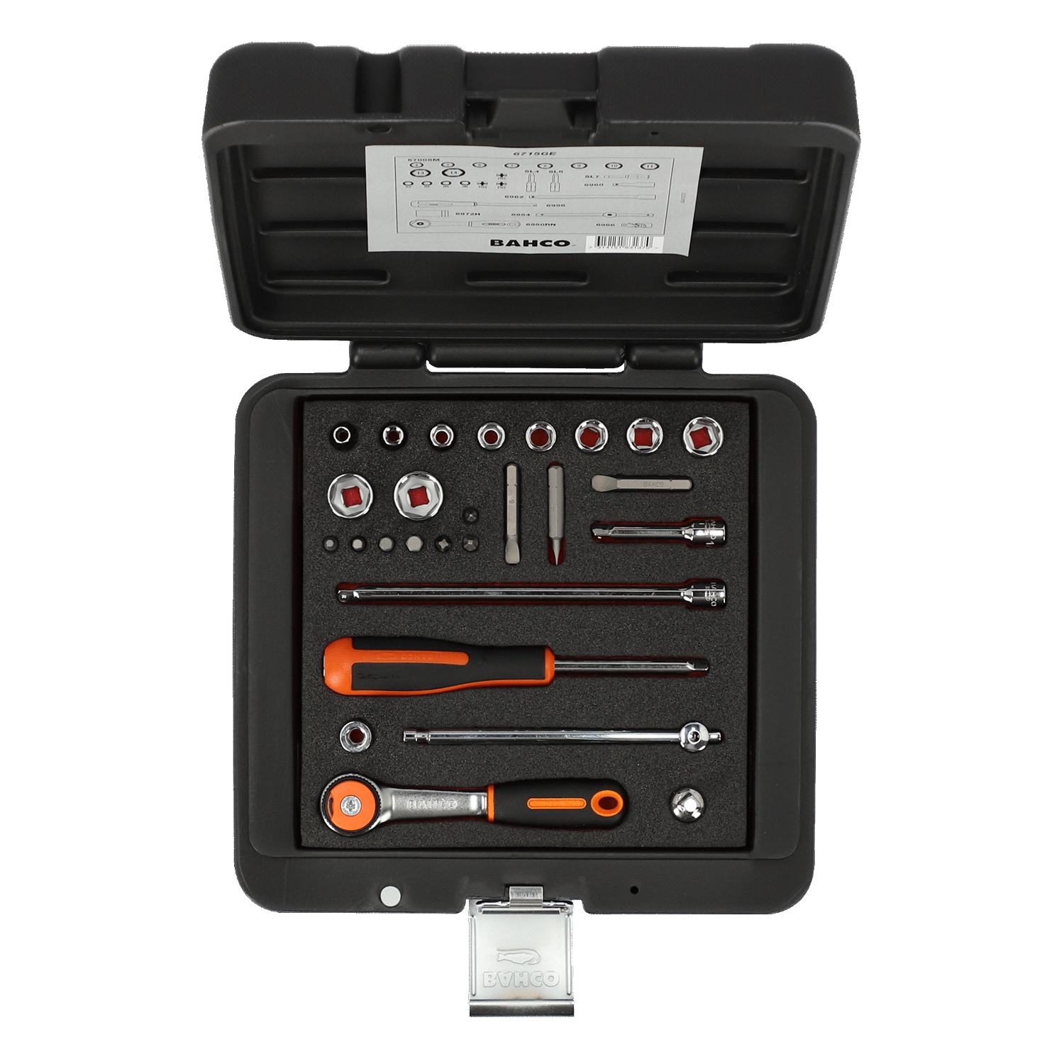 BAHCO 6715GE 1/4” Square Drive Socket Set And Spinner Handle - Premium Socket Set from BAHCO - Shop now at Yew Aik.