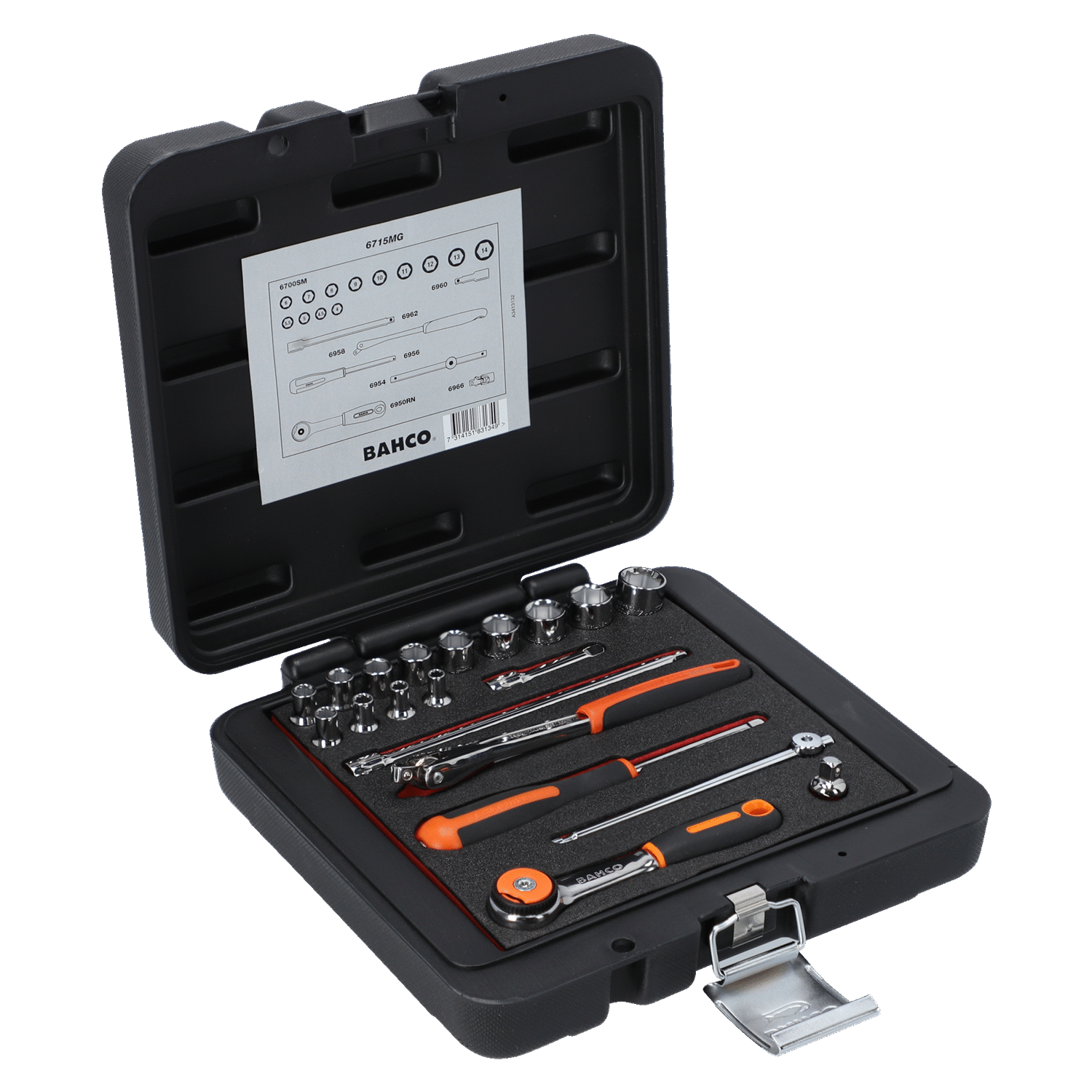 BAHCO 6715MG 1/4” Square Drive Socket Set Metric Hex Profile - Premium Socket Set from BAHCO - Shop now at Yew Aik.