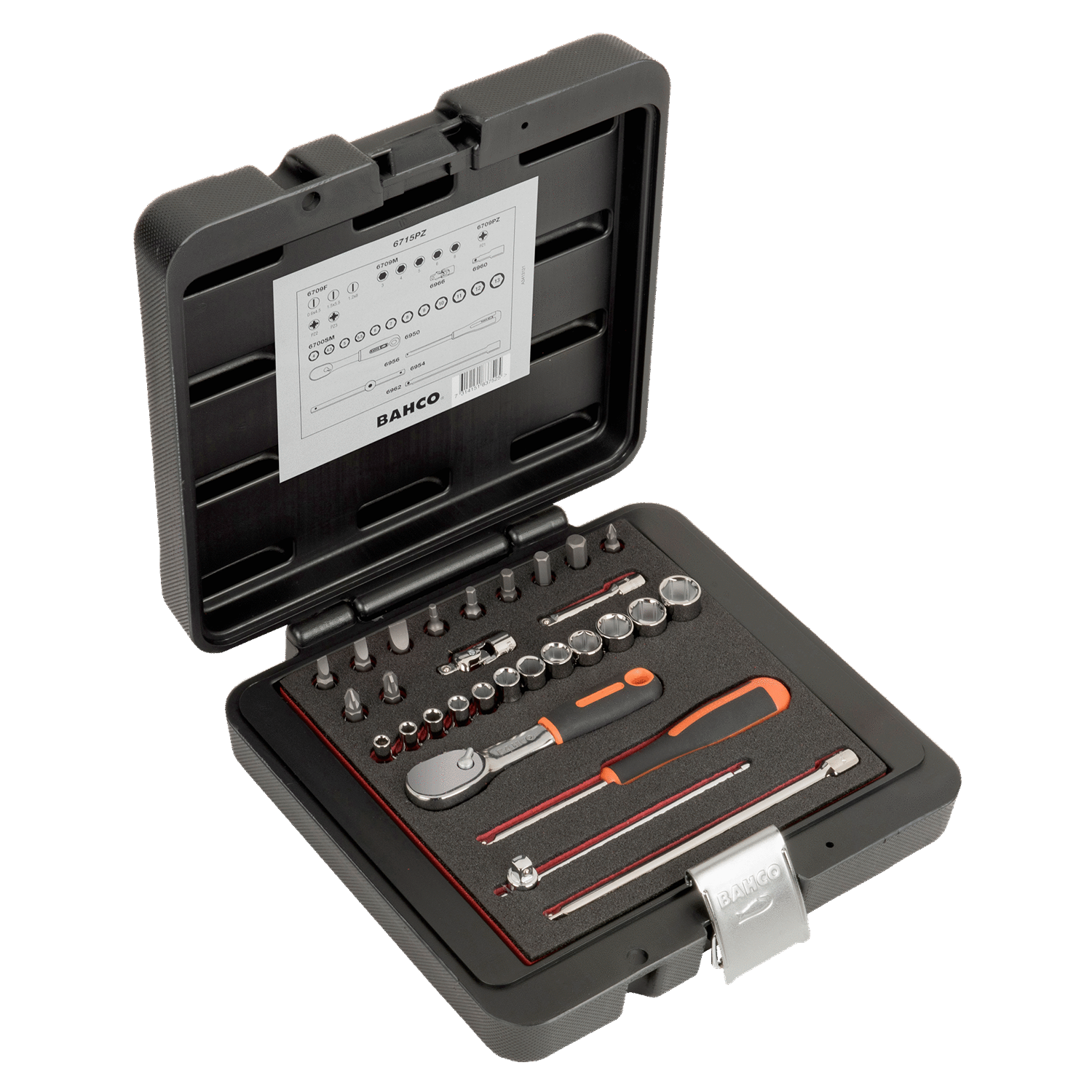 BAHCO 6715PZ 1/4” Square Drive Socket Set Metric Hex - Premium Socket Set from BAHCO - Shop now at Yew Aik.