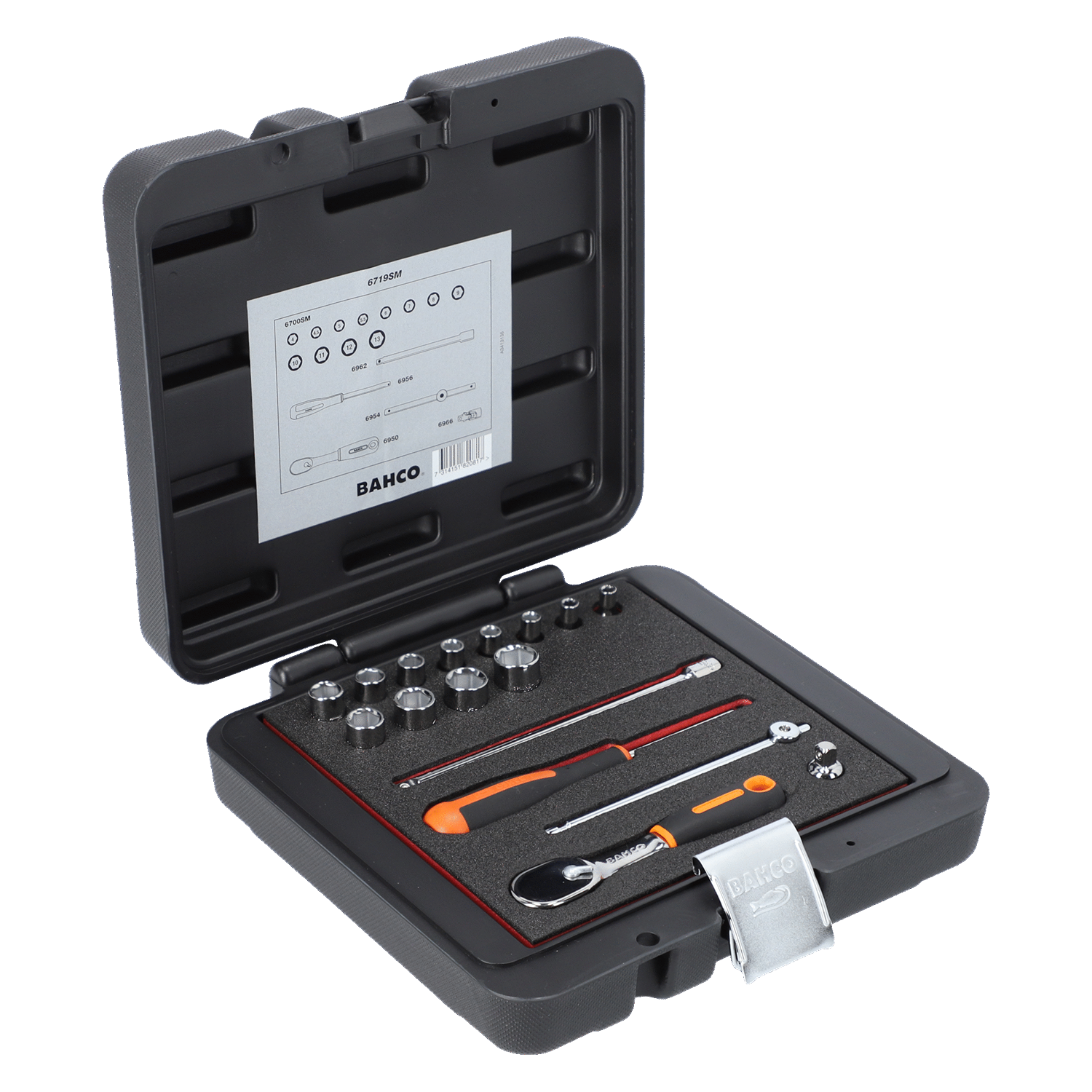 BAHCO 6719SM 1/4” Square Drive Socket Set Metric Hex Profile - Premium Socket Set from BAHCO - Shop now at Yew Aik.