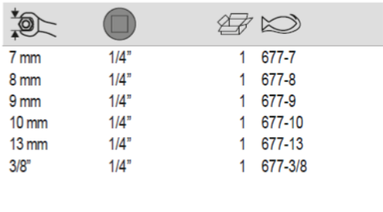 BAHCO 677- 1/4” Square Drive Crowfoot Open Ended Wrench - Premium Crowfoot Open Ended Wrench from BAHCO - Shop now at Yew Aik.