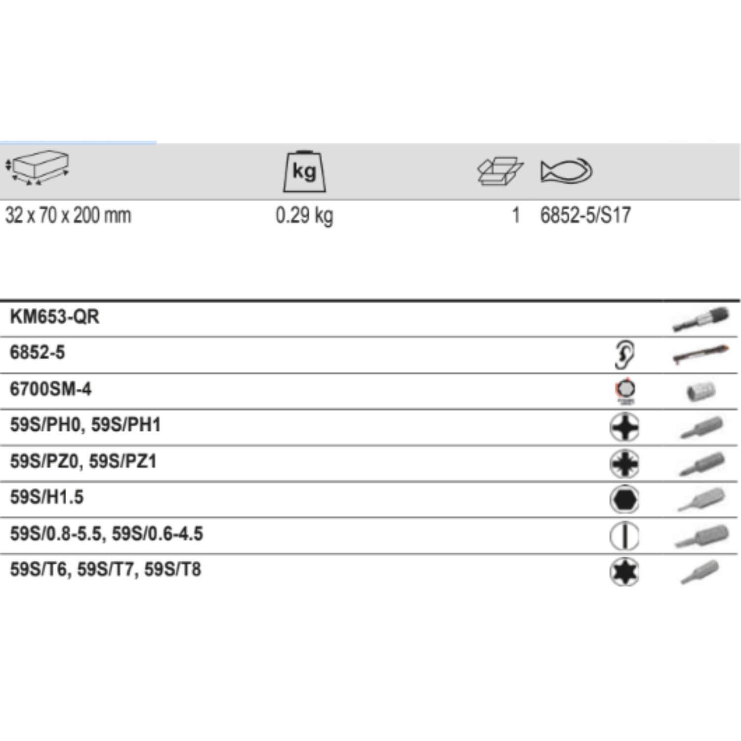 BAHCO 6852 5 S17 Adjustable Torque Mini Wrench with Screwdriver - Premium Adjustable Torque from BAHCO - Shop now at Yew Aik.