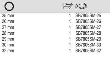 BAHCO 7400SM 1/2" Square Drive Deep Socket Metric Hex Profile - Premium Deep Socket from BAHCO - Shop now at Yew Aik.