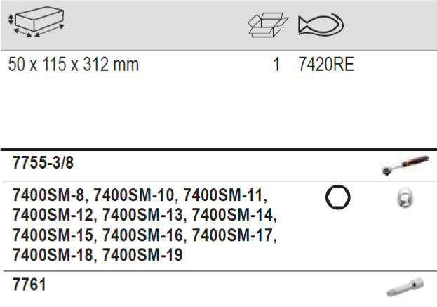 BAHCO 7420RE 3/8” Square Drive Socket Set Round Head Ratchet - Premium Socket Set from BAHCO - Shop now at Yew Aik.
