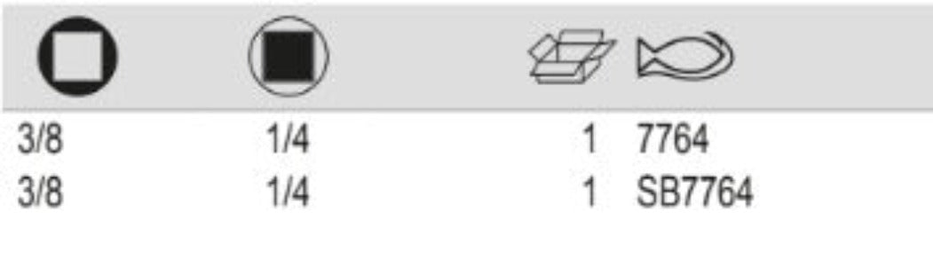 BAHCO 7764 3/8" Square Drive to 1/4" Socket Decreasing Adaptor - Premium Socket Decreasing Adaptor from BAHCO - Shop now at Yew Aik.