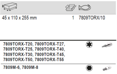 BAHCO 7809TORX/10 1/2" Square Drive Socket Driver Set For Torx - Premium Socket Driver Set from BAHCO - Shop now at Yew Aik.