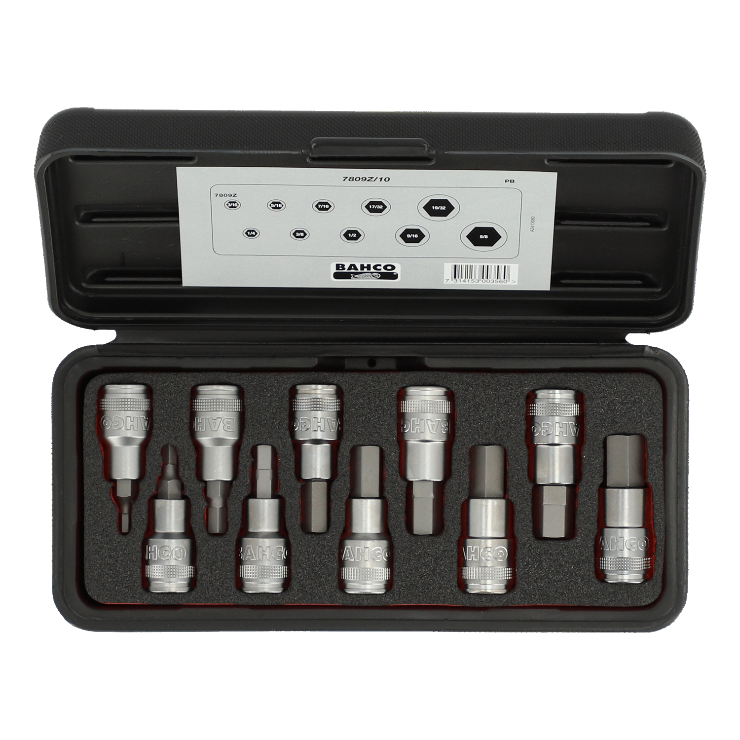 BAHCO 7809Z/10 1/2" Square Drive Socket Driver Set - Premium Socket Driver Set from BAHCO - Shop now at Yew Aik.
