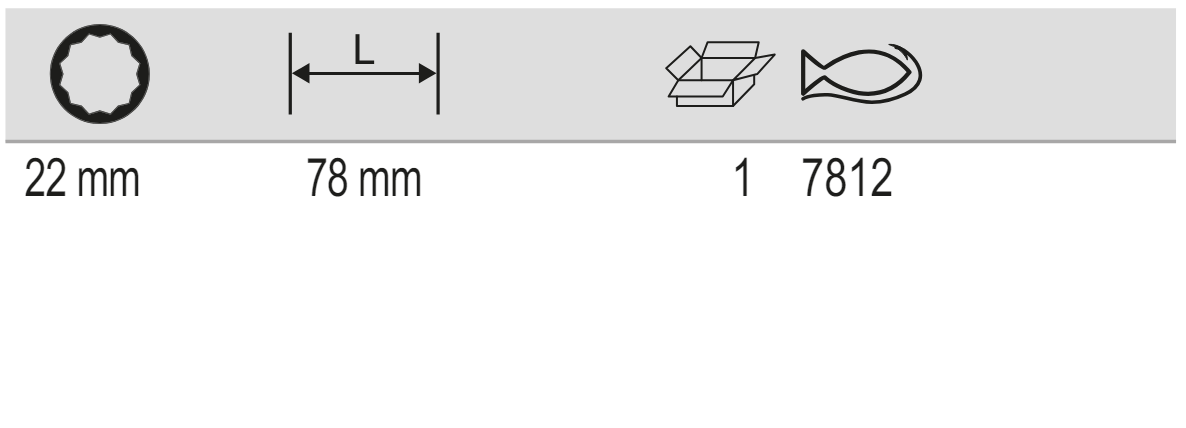 BAHCO 7812 1/2" Bi-Hexagon Lambda Service Socket 78mm - Premium 1/2" Bi-Hexagon Lambda Service Socket from BAHCO - Shop now at Yew Aik.