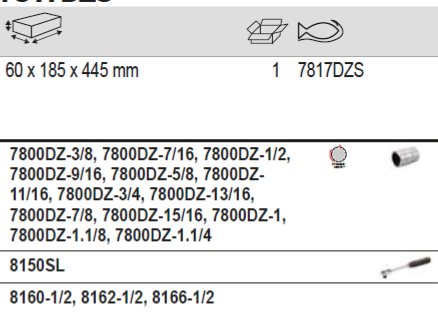 BAHCO 7817DZS 1/2” Square Drive Socket Set Imperial Bi-Hex - Premium Socket Set from BAHCO - Shop now at Yew Aik.