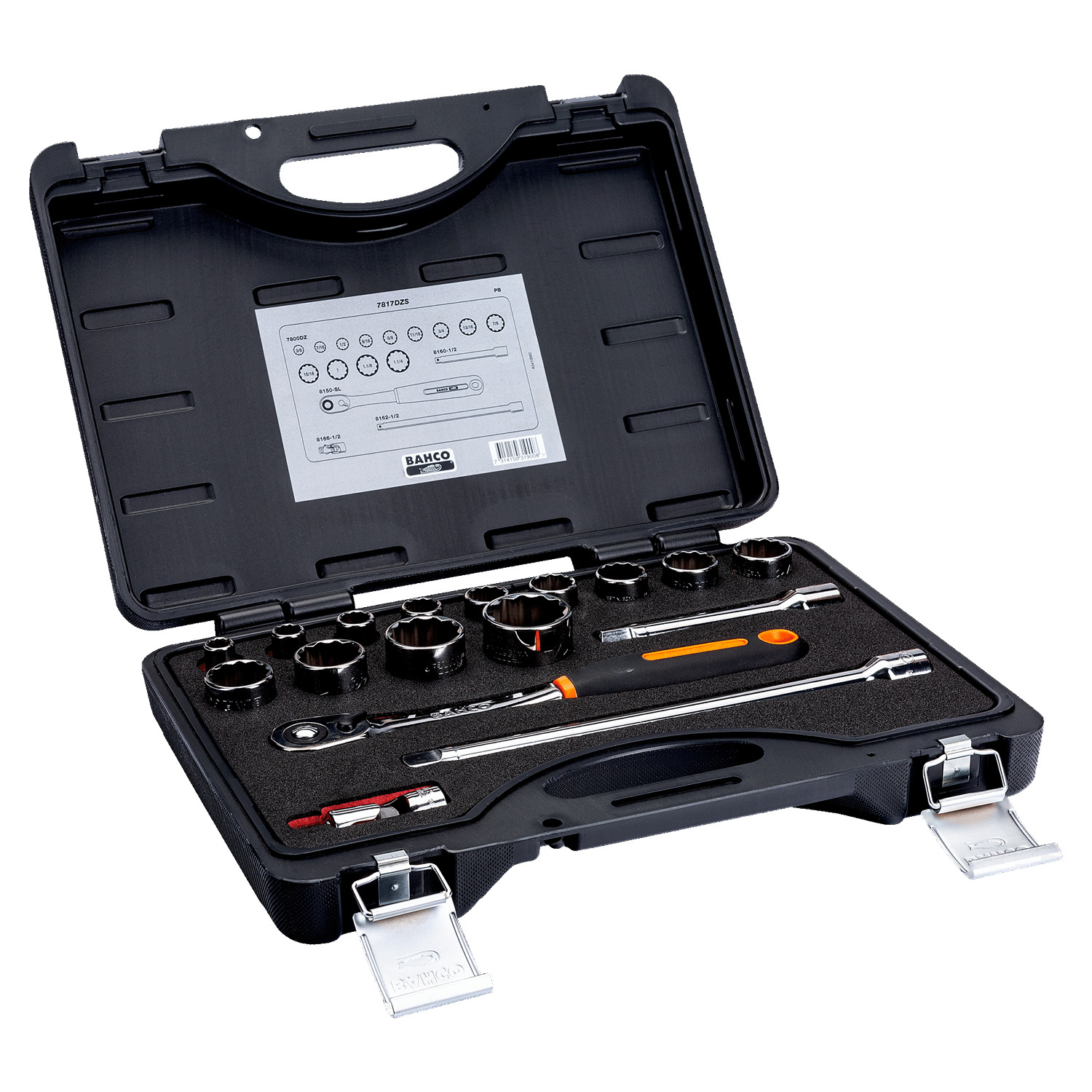 BAHCO 7817DZS1 1/2” Square Drive Socket Set Imperial Bi-Hex - Premium Socket Set from BAHCO - Shop now at Yew Aik.