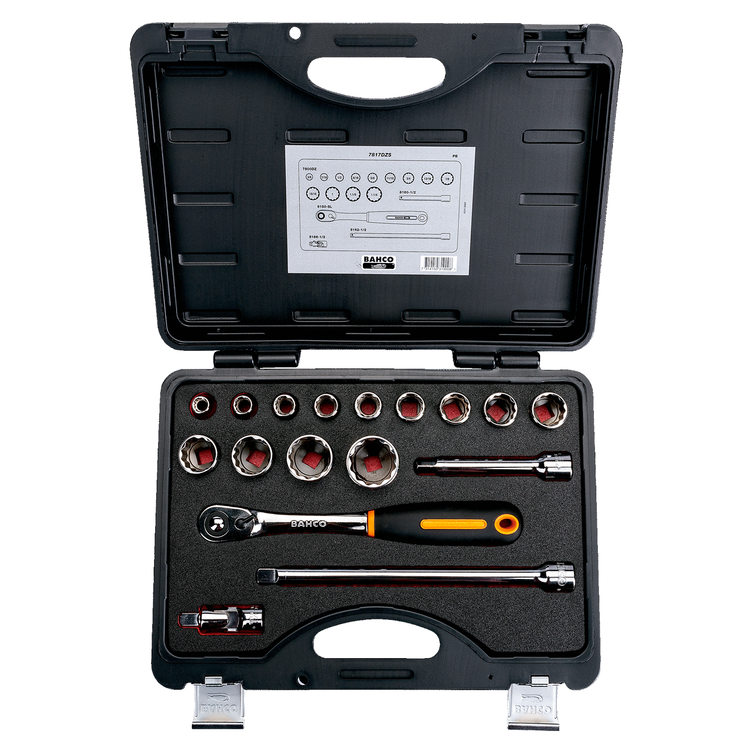 BAHCO 7817DZS1 1/2” Square Drive Socket Set Imperial Bi-Hex - Premium Socket Set from BAHCO - Shop now at Yew Aik.