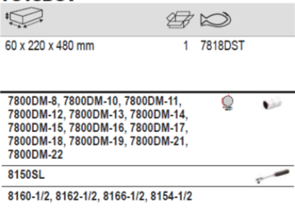 BAHCO 7818DST 1/2” Square Drive Socket Set With Metric Bi-Hex - Premium Socket Set from BAHCO - Shop now at Yew Aik.