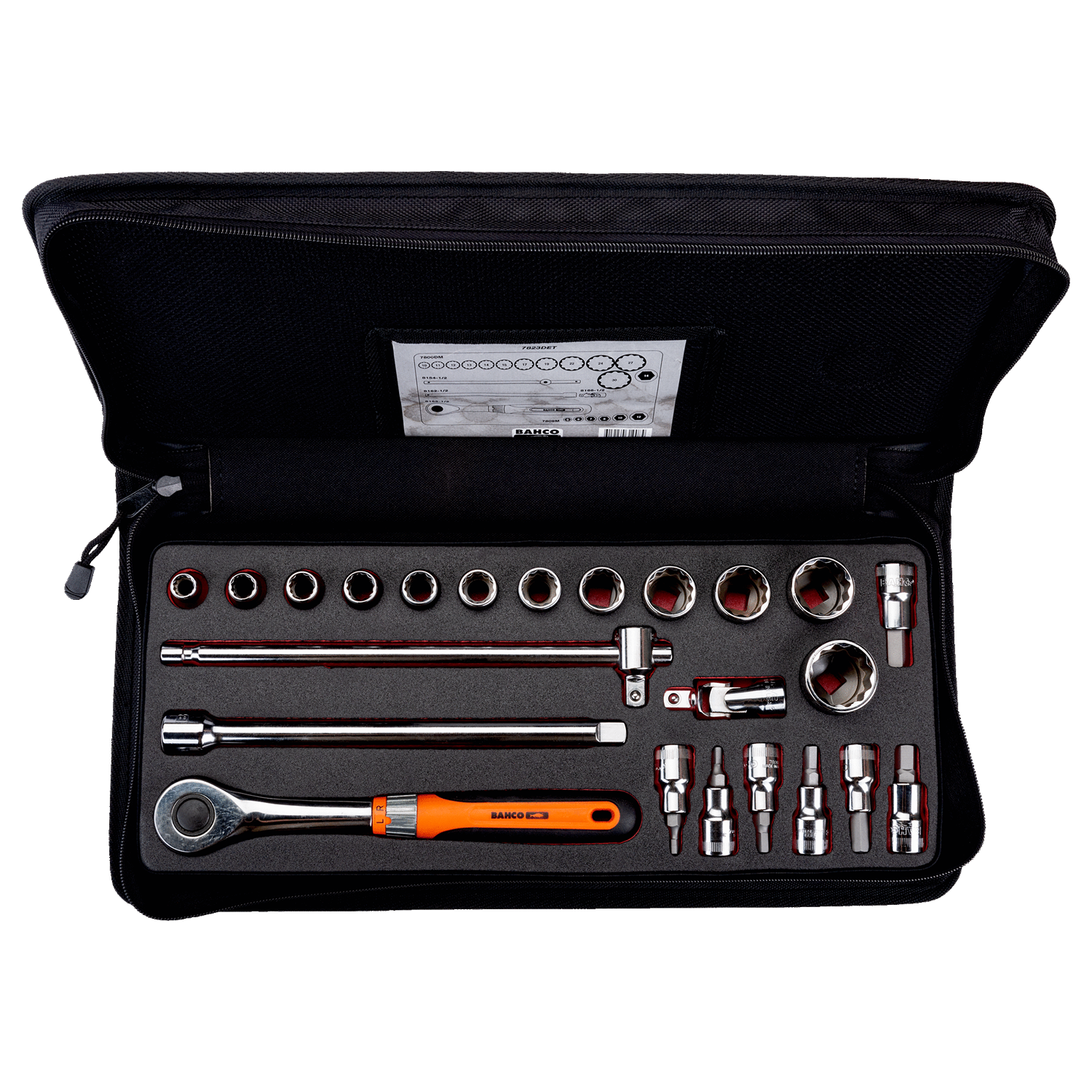 BAHCO 7823DET 1/2” Square Drive Socket Set and Bit Driver - Premium Socket Set from BAHCO - Shop now at Yew Aik.