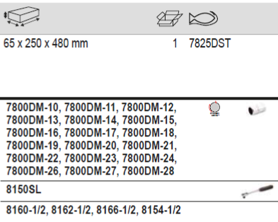 BAHCO 7825DST 1/2” Square Drive Socket Set With Metric Bi-Hex - Premium Socket Set from BAHCO - Shop now at Yew Aik.