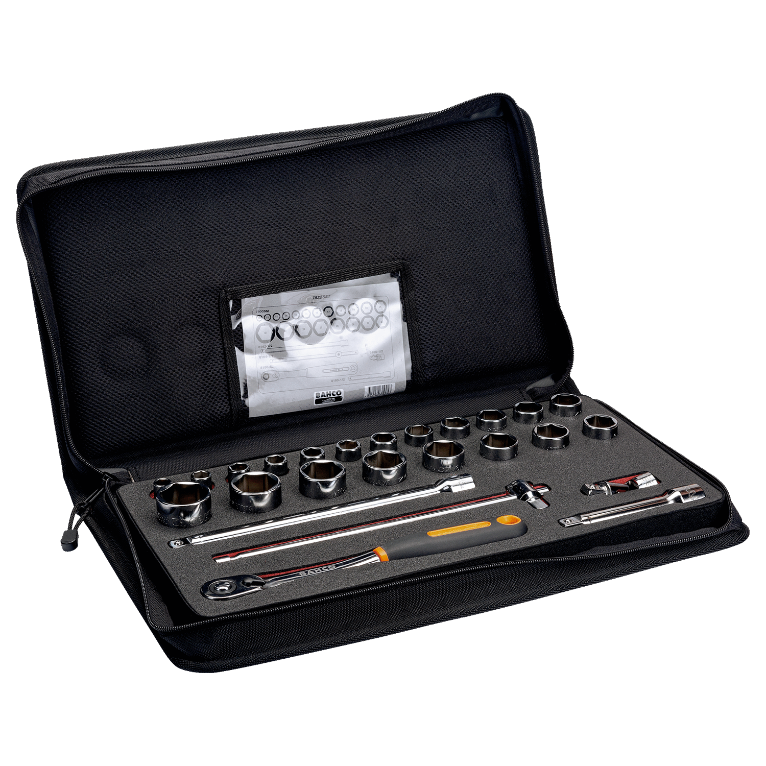 BAHCO 7825SST 1/2” Square Drive Socket Set With Universal Joint - Premium Socket Set from BAHCO - Shop now at Yew Aik.