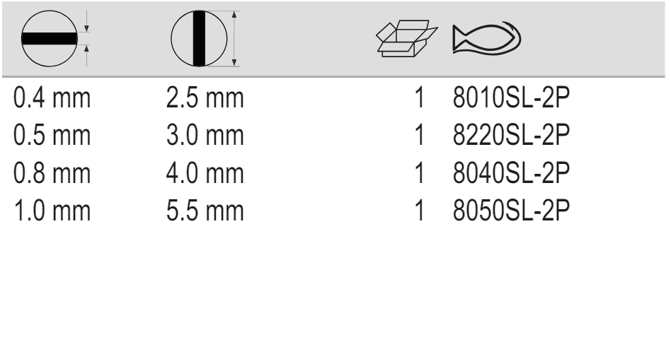 BAHCO 8010SL-2P-8050SL-2P Slotted Screwdriver Blade Reduced Dia. - Premium Screwdriver Blade from BAHCO - Shop now at Yew Aik.