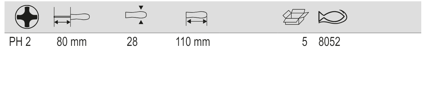 BAHCO 8052 Phillips Screwdriver with Plastic Handle 1 mm/PH2 - Premium Screwdriver from BAHCO - Shop now at Yew Aik.