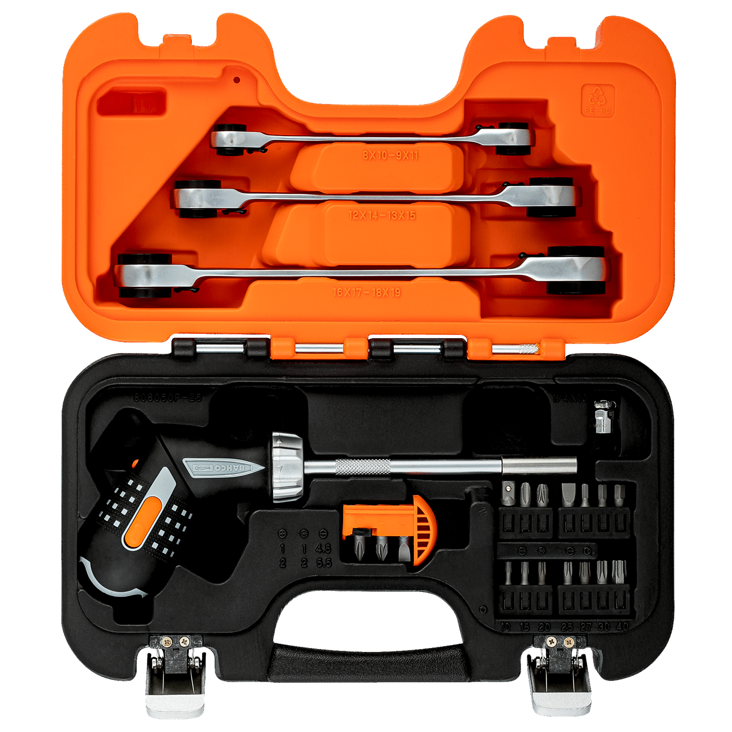 BAHCO 808050P- 1/4” Ratcheting Bit Screwdriver Set - 25 Pcs - Premium Screwdriver from BAHCO - Shop now at Yew Aik.