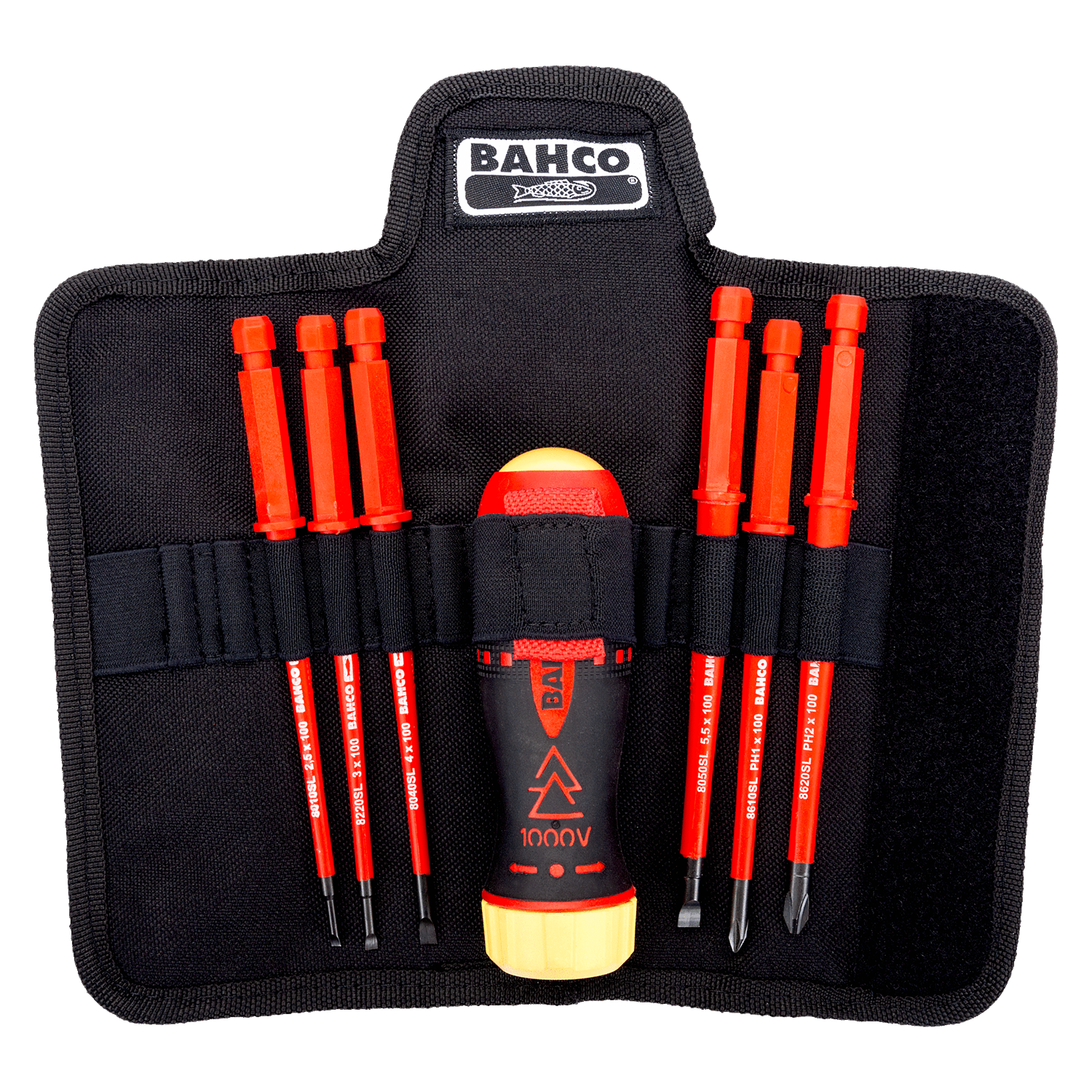 BAHCO 808061 Insulated Ratcheting Screwdriver and Blade Set-6 Pcs - Premium Screwdriver and Blade Set from BAHCO - Shop now at Yew Aik.