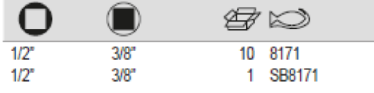 BAHCO 8171 1/2" Square Drive To 3/8" Socket Adaptor Decreasing - Premium Socket Adaptor Decreasing from BAHCO - Shop now at Yew Aik.