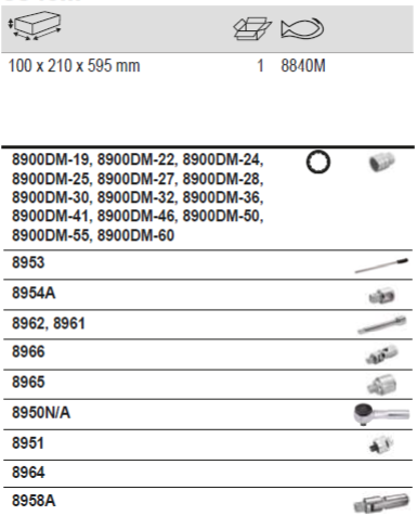 BAHCO 8840M 3/4 Square Drive Socket Set Metric Bi-Hex - 24 Pcs - Premium Socket Set from BAHCO - Shop now at Yew Aik.