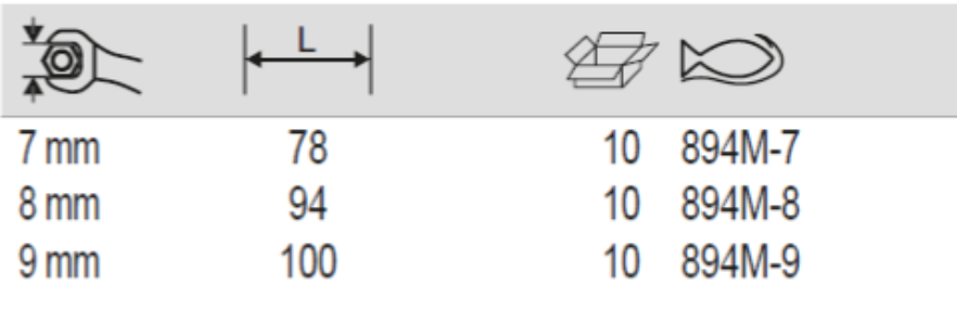 BAHCO 894M Metric Single Open Ended Wrench with Phosphate Finish - Premium Single Open Ended Wrench from BAHCO - Shop now at Yew Aik.