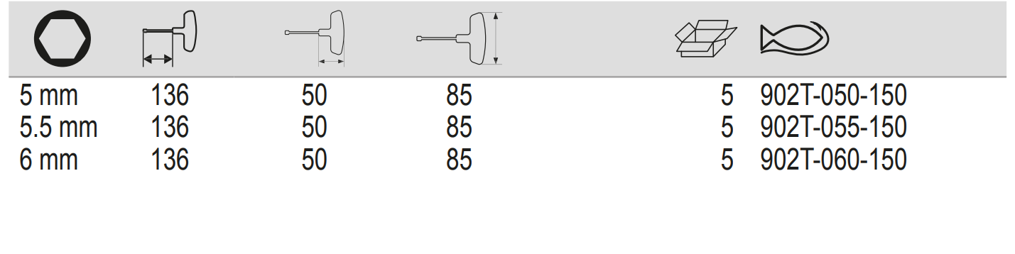 BAHCO 902T Hex Head Nut Driver with T-Handle Grip 5-13 mm - Premium Hex Head Nut Driver from BAHCO - Shop now at Yew Aik.