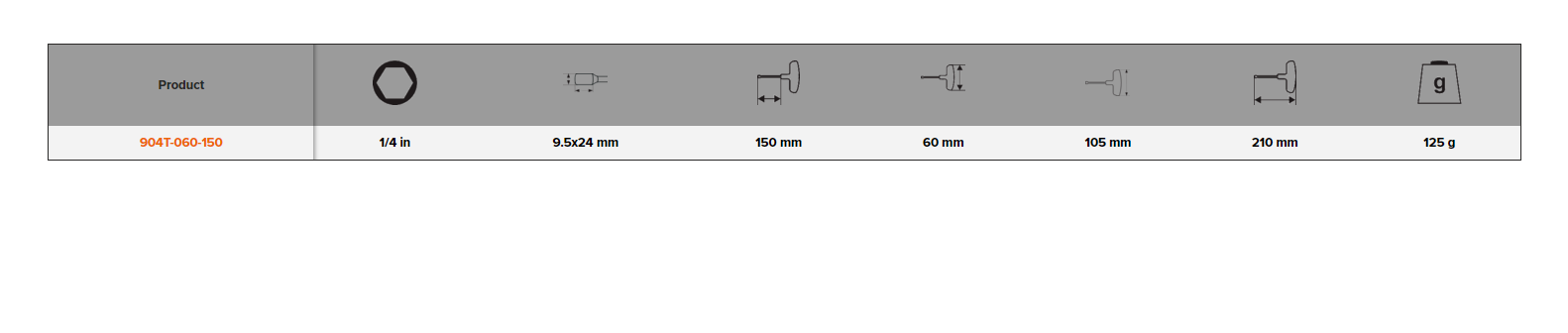 BAHCO 904T 1/4” Hex Head T-Handle Bit Holder (BAHCO Tools) - Premium T-Handle Bit Holder from BAHCO - Shop now at Yew Aik.