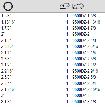 BAHCO 9500DZ 1" Square Screwdriver Socket with Imperial Bi-Hex - Premium Screwdriver Socket from BAHCO - Shop now at Yew Aik.