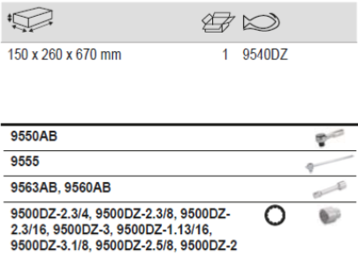 BAHCO 9540DZ 1” Socket Set Imperial Bi-Hex Profile - 11 Pcs - Premium Socket Set from BAHCO - Shop now at Yew Aik.