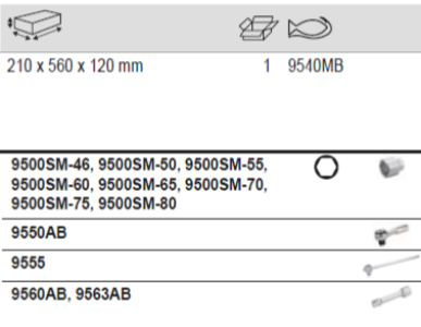 BAHCO 9540MB 1" Square Drive Socket Set With Metric Hex Profile - Premium Socket Set from BAHCO - Shop now at Yew Aik.