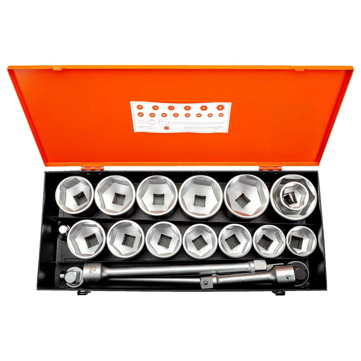 BAHCO 9540MBL 1" Square Drive Socket Set Metric Hex Profile - Premium Socket Set from BAHCO - Shop now at Yew Aik.