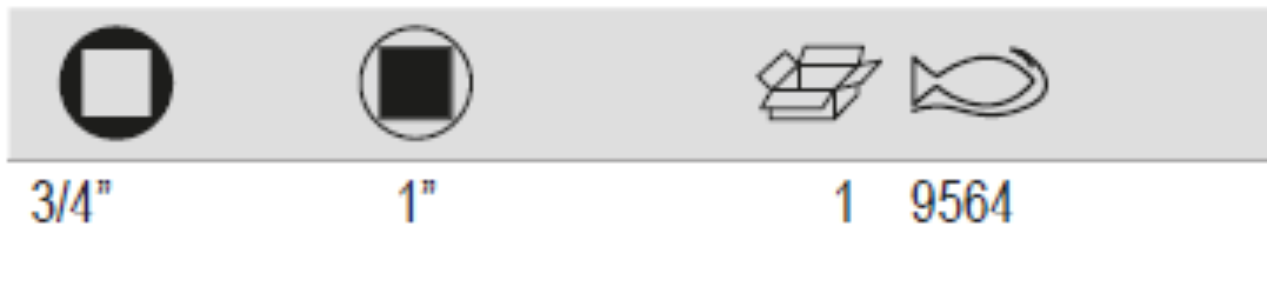 BAHCO 9564 3/4" Square Screwdriver Socket - Premium Screwdriver Socket from BAHCO - Shop now at Yew Aik.