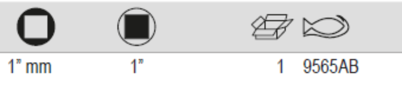 BAHCO 9565AB 1" Square Drive to 3/4" Socket Decreasing Adaptor - Premium Socket Decreasing Adaptor from BAHCO - Shop now at Yew Aik.