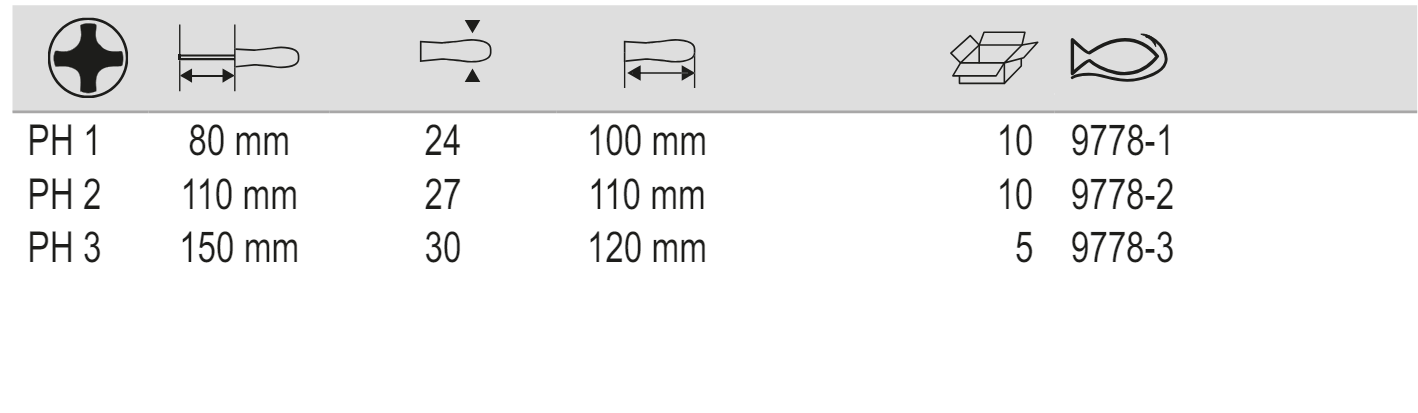BAHCO 9778 Phillips Screwdriver with Wooden Handle PH1-PH3 - Premium Phillips Screwdriver from BAHCO - Shop now at Yew Aik.