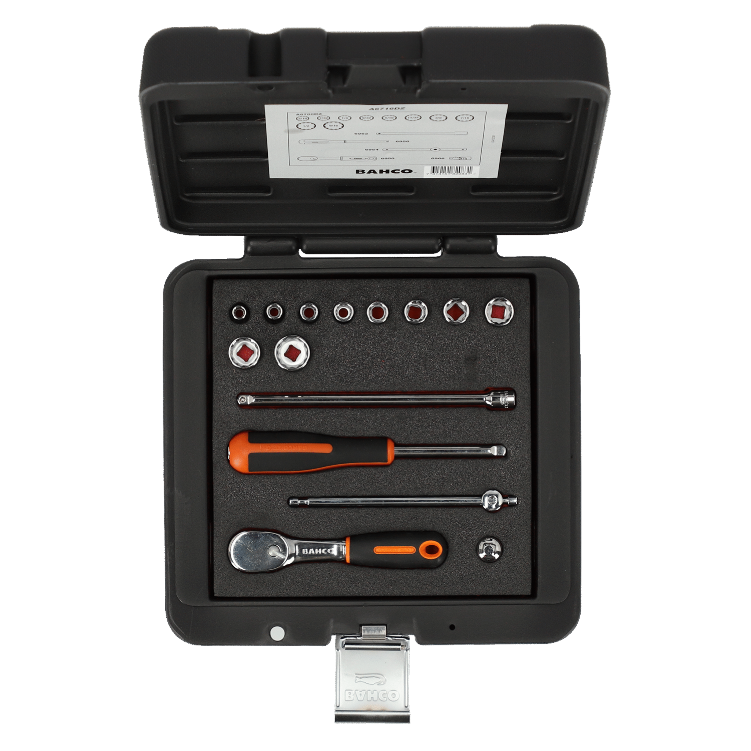 BAHCO A6716DZ 1/4” Square Drive Socket Set Pear Head Ratchet - Premium Socket Set from BAHCO - Shop now at Yew Aik.