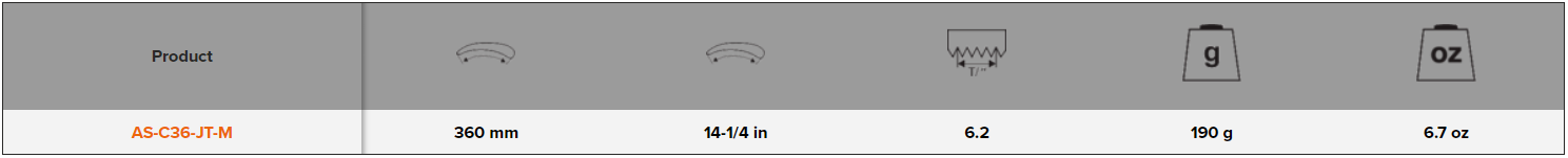 BAHCO AS-M-BLADE Pole Pruning Saw Medium Cut Curved Blades - Premium Pole Pruning Saw from BAHCO - Shop now at Yew Aik.